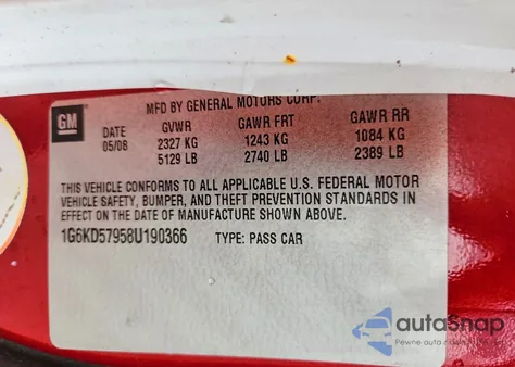 2008 Cadillac Dts z USA, uszkodzony, nr VIN 1G6KD57958U190366